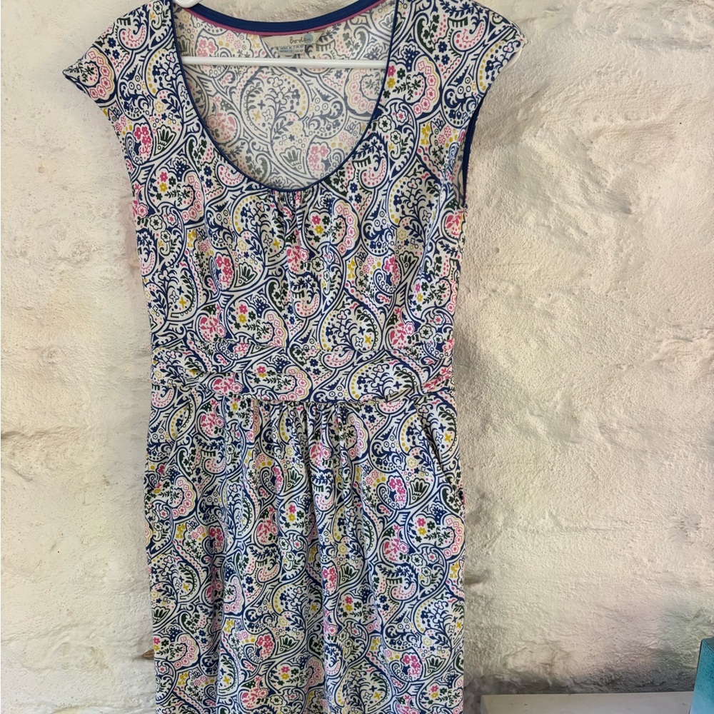 Boden Blue and Pink Paisley Dress